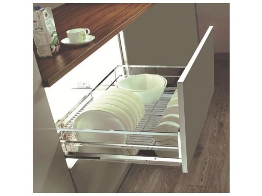 NGĂN KÉO ĐA NĂNG ĐỂ BÁT ĐĨA XOONG NỒI, GIẢM CHẤN GẮN LIỀN CHẤT LIỆU INOX MỜ NAN DẸT 304 CAO CẤP EDEL