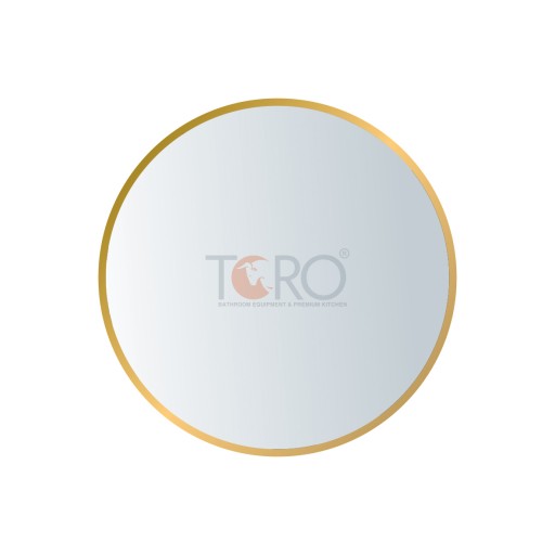 Gương soi viền Inox xi vàng Toro TR-K22